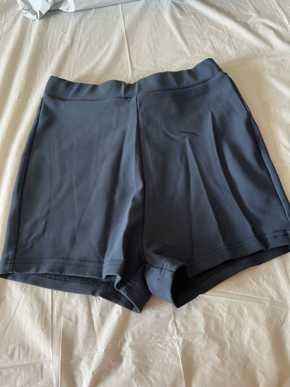 White Fox Boutique Slate Blue Athletic Stretch Shorts